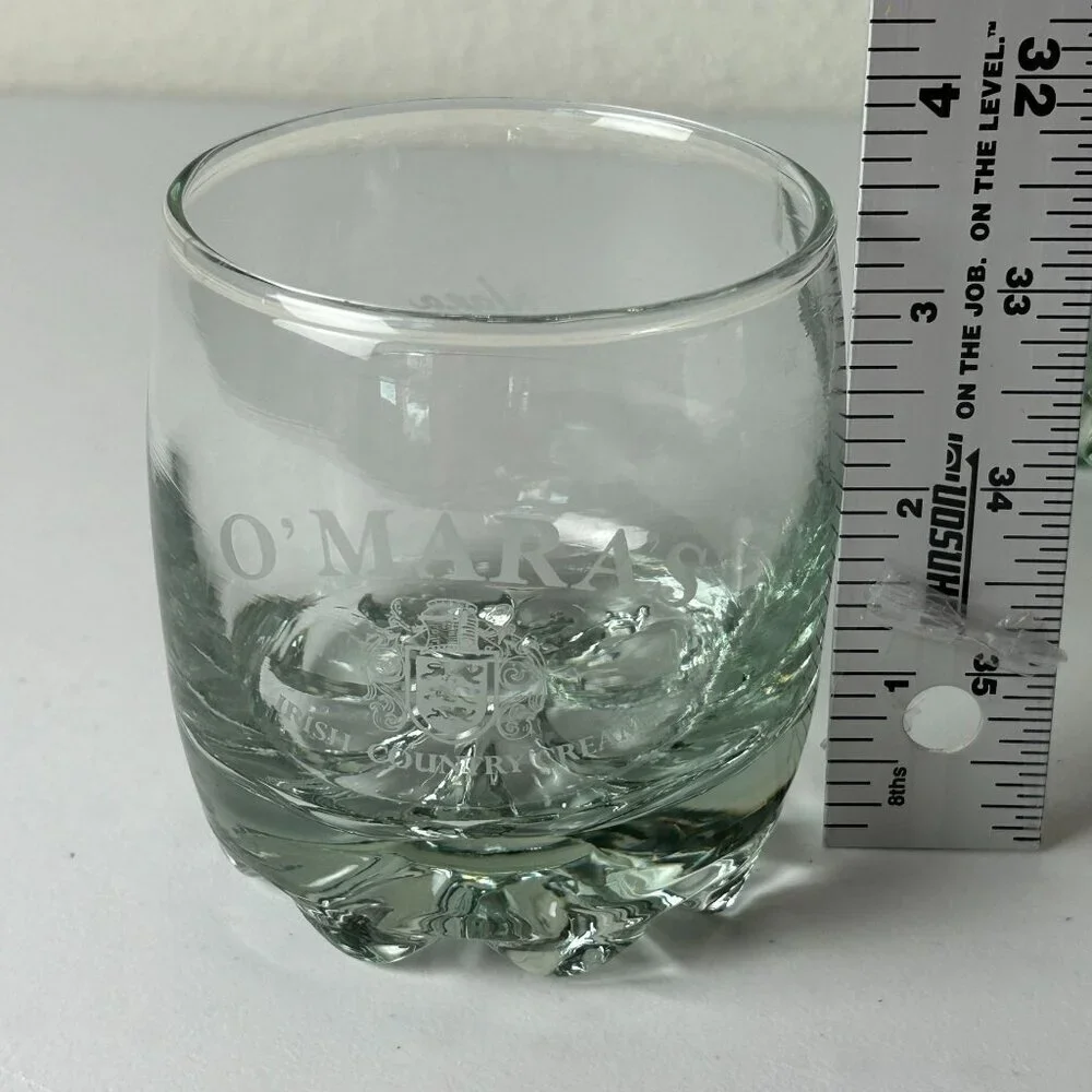 O'Mara's‎ Irish Country Cream Rippled Bottom Rocks Whiskey Glass Set of 2 Bar
